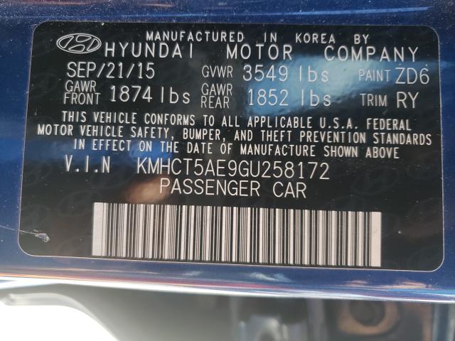 2016 HYUNDAI ACCENT SE KMHCT5AE9GU258172