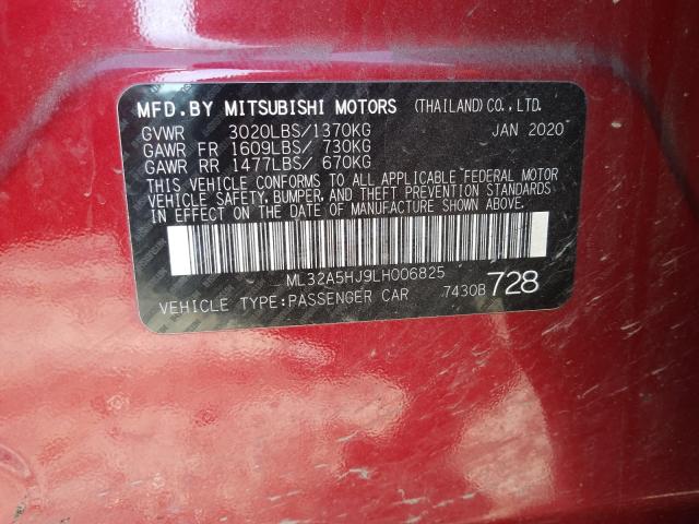2020 MITSUBISHI MIRAGE LE ML32A5HJ9LH006825