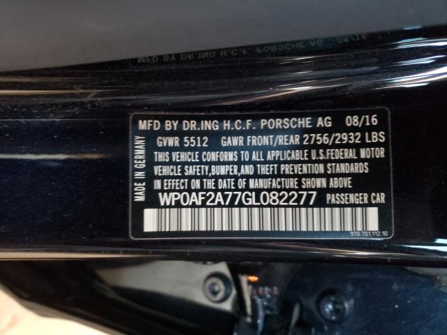 2016 PORSCHE PANAMERA G WP0AF2A77GL082277