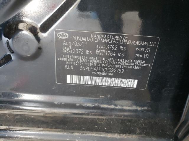2012 HYUNDAI ELANTRA LI 5NPDH4AE1CH092769