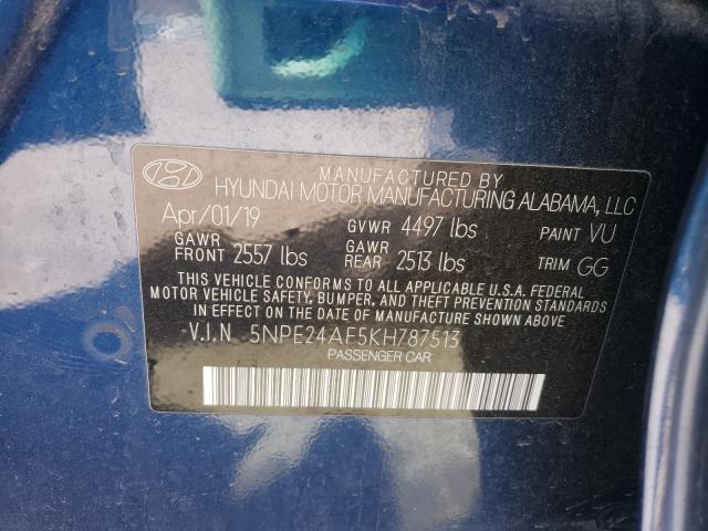 2019 HYUNDAI SONATA SE 5NPE24AF5KH787513