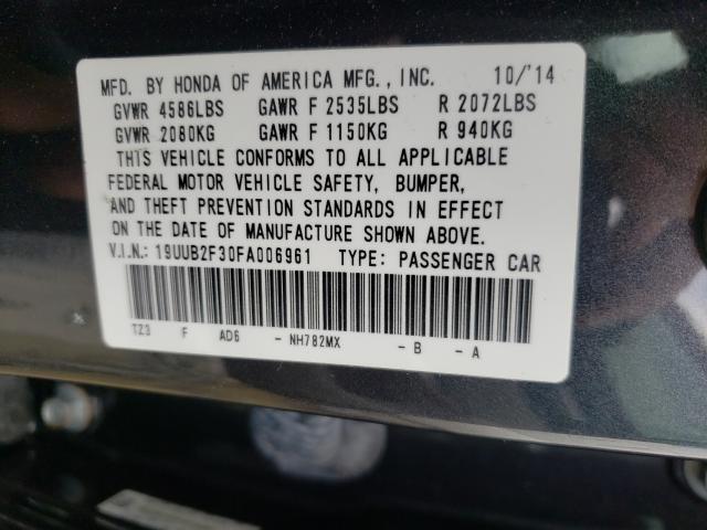 2015 ACURA TLX 19UUB2F30FA006961
