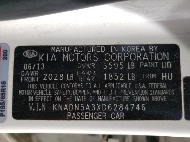 2013 KIA RIO EX KNADN5A3XD6284746