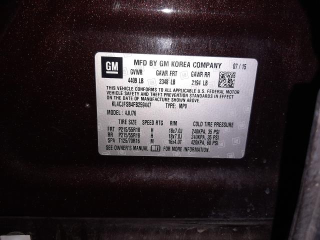 2015 BUICK ENCORE CON KL4CJFSB4FB259447