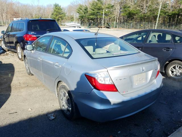 2012 HONDA CIVIC HYBR JHMFB4F24CS007335