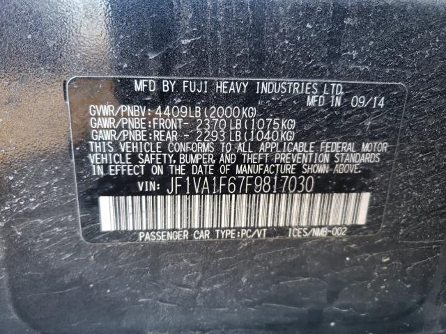 2015 SUBARU WRX PREMIU JF1VA1F67F9817030