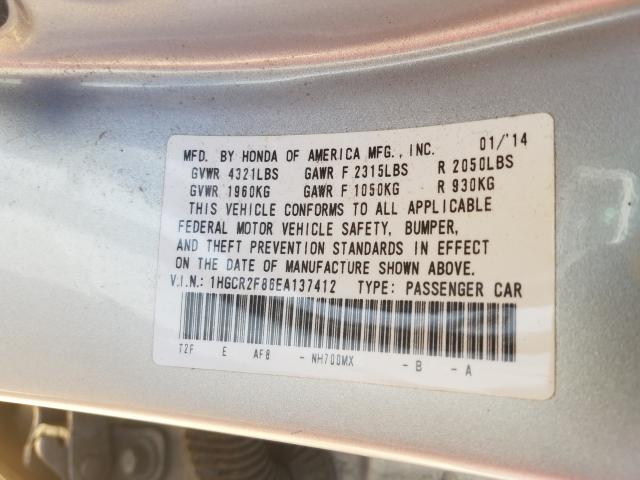 2014 HONDA ACCORD EXL 1HGCR2F86EA137412