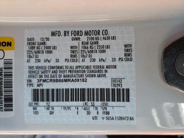 2021 FORD BRONCO SPO 3FMCR9B66MRA09182