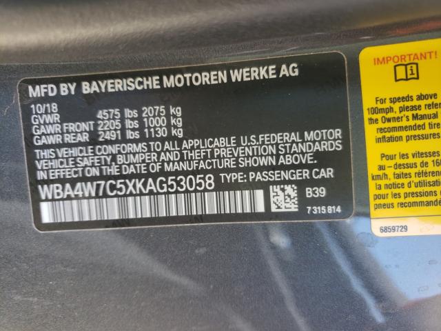 2019 BMW 440I WBA4W7C5XKAG53058