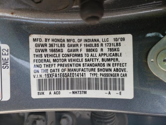 2010 HONDA CIVIC LX-S 19XFA1E65AE014141