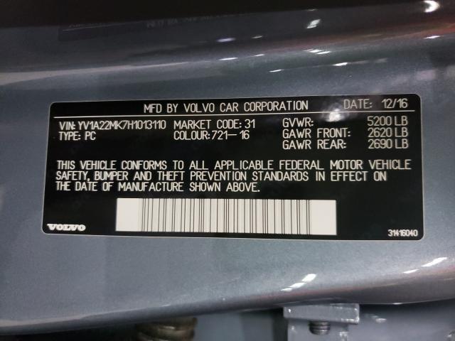 2017 VOLVO S90 T6 MOM YV1A22MK7H1013110