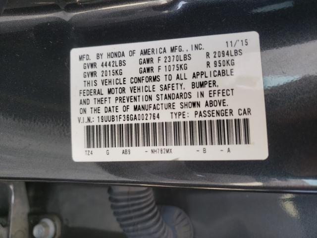 2016 ACURA TLX 19UUB1F36GA002764