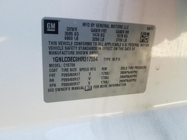 2017 CHEVROLET TAHOE POLI 1GNLCDEC8HR317554