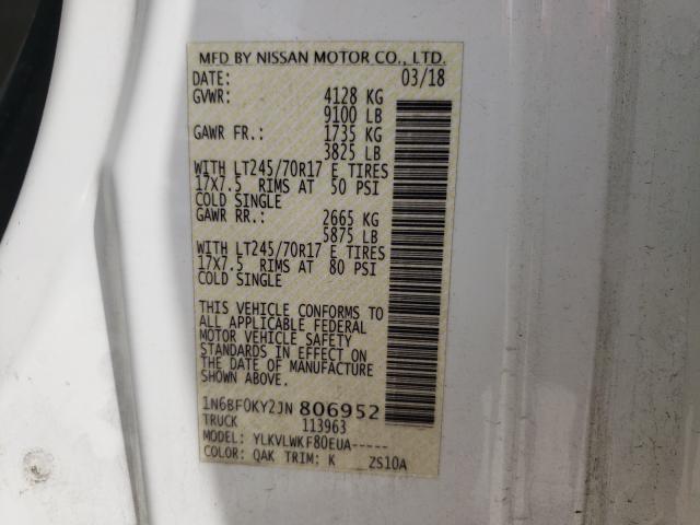 2018 NISSAN NV 1500 S 1N6BF0KY2JN806952