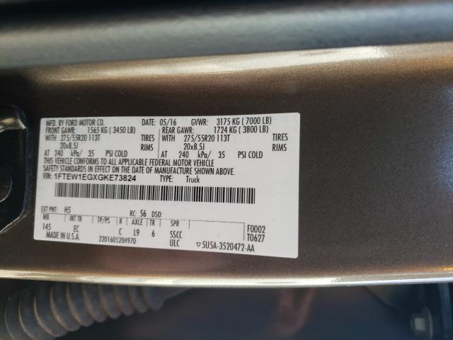 2016 FORD F150 4WD 1FTEW1EGXGKE73824