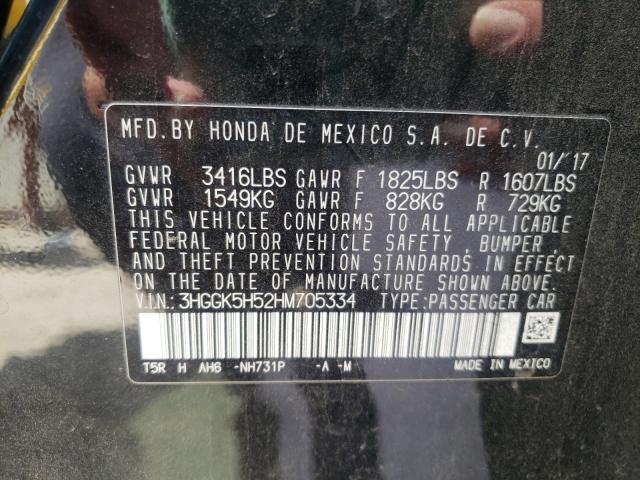 2017 HONDA FIT LX 3HGGK5H52HM705334