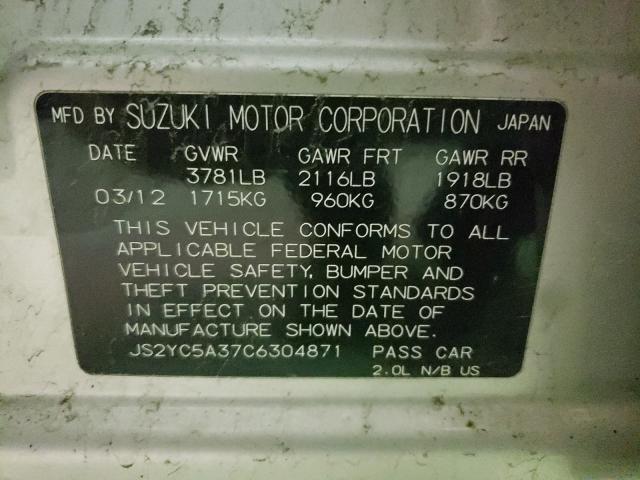 2012 SUZUKI SX4 LE JS2YC5A37C6304871