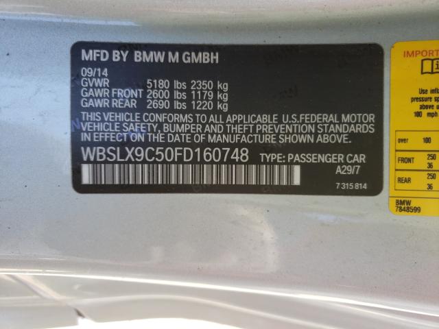 2015 BMW M6 WBSLX9C50FD160748