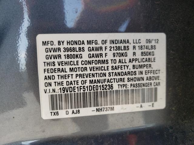 2013 ACURA ILX 20 PRE 19VDE1F51DE015236
