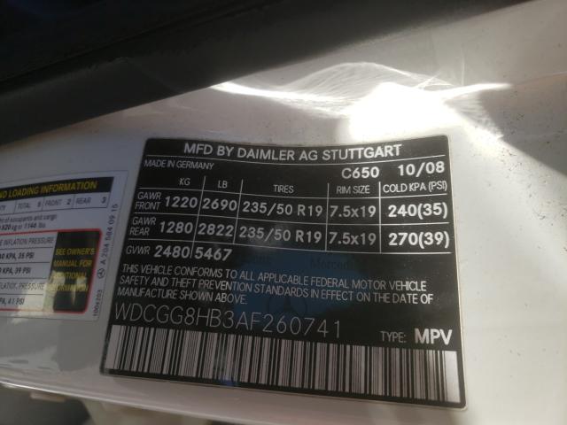 2010 MERCEDES-BENZ GLK 350 4M WDCGG8HB3AF260741