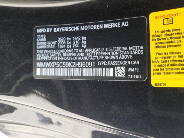 2019 MINI COOPER WMWXP5C59K2H96091