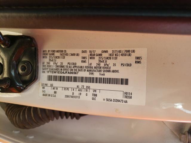 2018 Ford F150 Supercrew VIN: 1FTEW1EG4JFA96567 Lot: 38767641