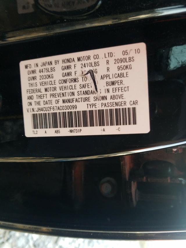 2010 ACURA TSX JH4CU2F67AC030099