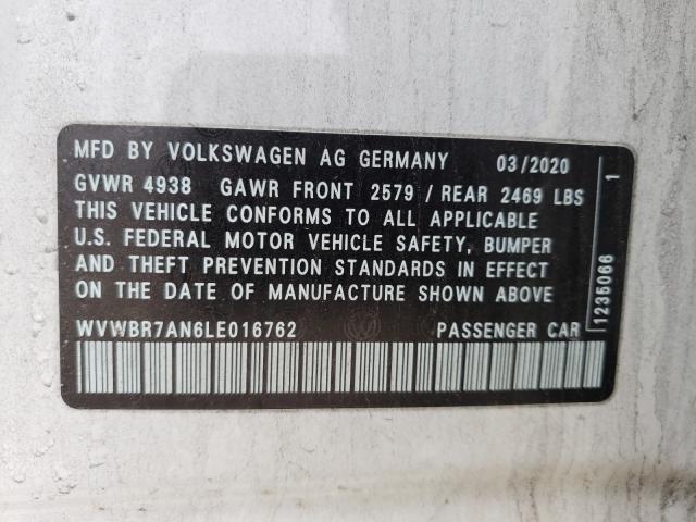 2020 VOLKSWAGEN ARTEON SE WVWBR7AN6LE016762