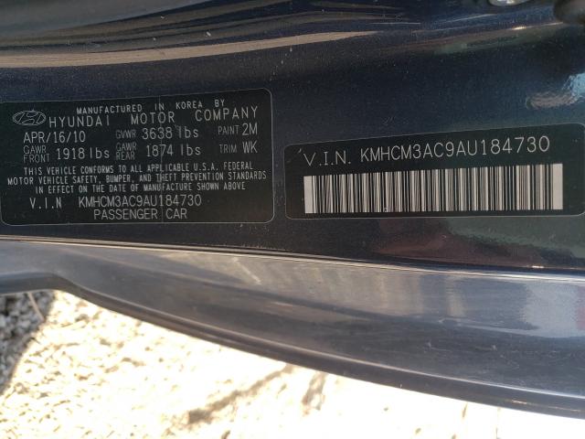 2010 HYUNDAI ACCENT BLU KMHCM3AC9AU184730