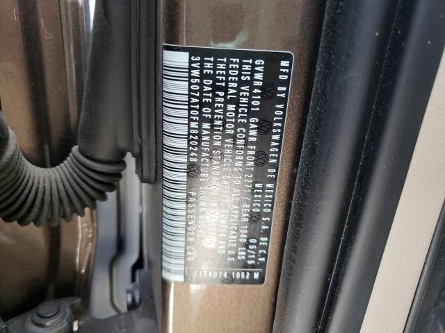 2015 VOLKSWAGEN BEETLE 1.8 3VW507AT0FM820248