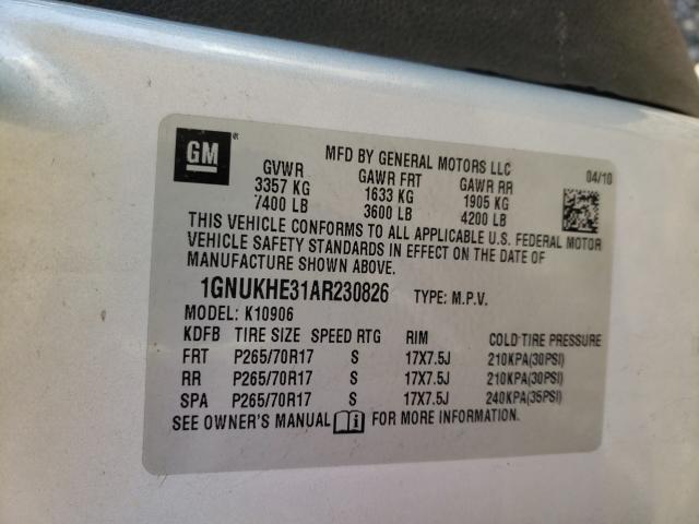 2010 CHEVROLET SUBURBAN K 1GNUKHE31AR230826
