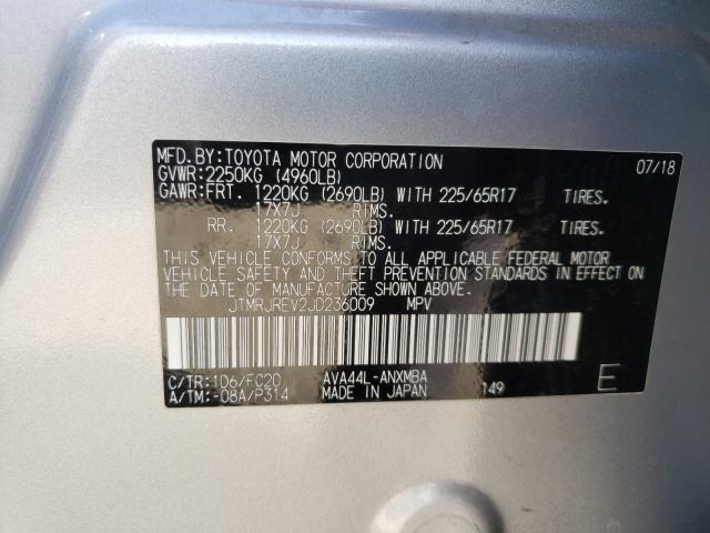 2018 TOYOTA RAV4 HV LE JTMRJREV2JD236009