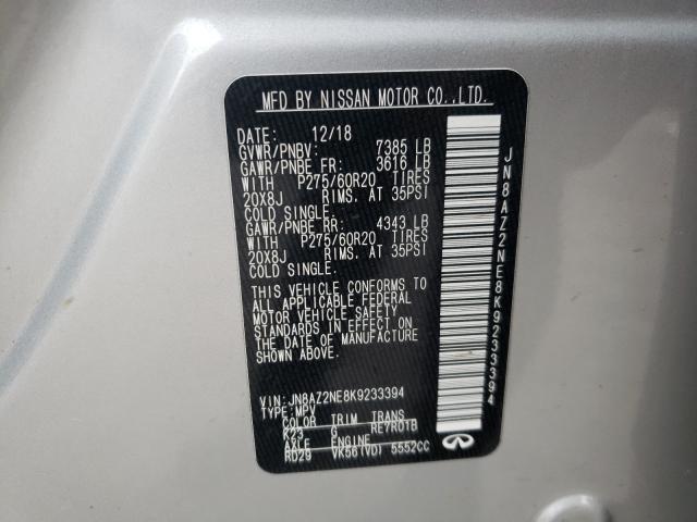 2019 INFINITI QX80 LUXE JN8AZ2NE8K9233394