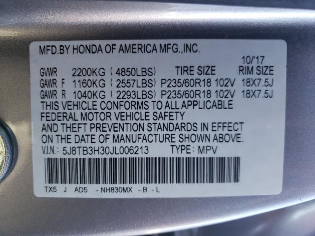 2018 ACURA RDX 5J8TB3H30JL006213