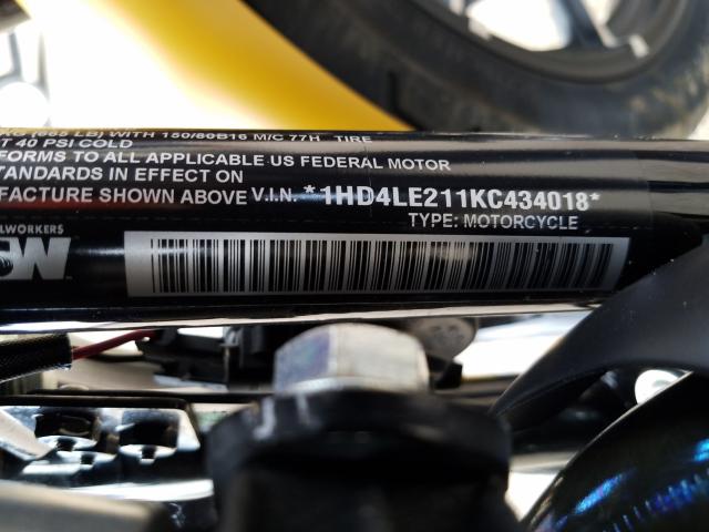 2019 HARLEY-DAVIDSON XL883 N 1HD4LE211KC434018