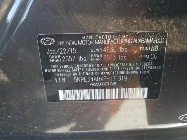 2015 HYUNDAI SONATA SPO 5NPE34ABXFH171919