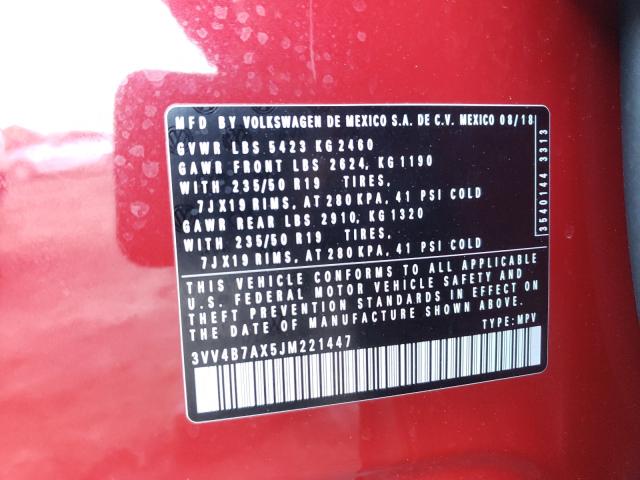 2018 VOLKSWAGEN TIGUAN SEL 3VV4B7AX5JM221447