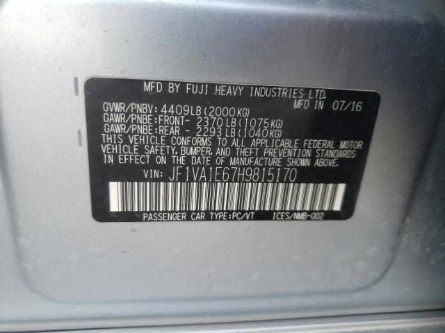 2017 SUBARU WRX PREMIU JF1VA1E67H9815170