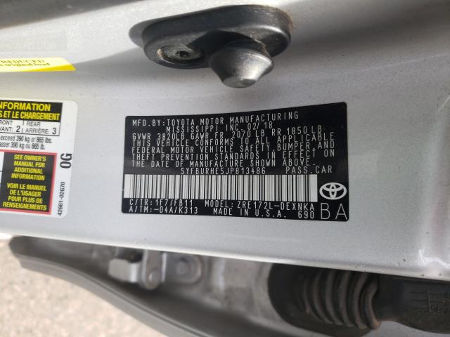 2018 TOYOTA COROLLA L 5YFBURHE5JP813486