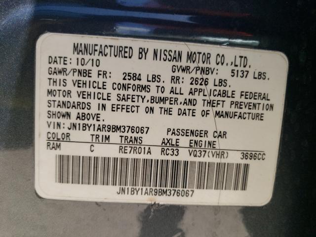 2011 INFINITI M37 X JN1BY1AR9BM376067