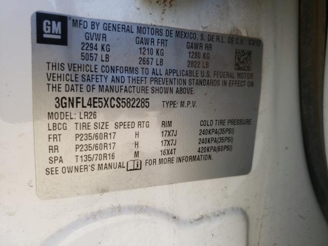 2012 CHEVROLET CAPTIVA SP 3GNFL4E5XCS582285