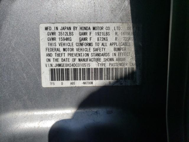 2013 HONDA FIT JHMGE8H34DC010515