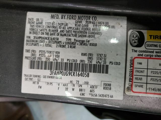 2012 FORD FUSION SEL 3FAHP0JG9CR164058