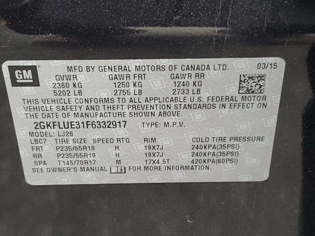 2015 GMC TERRAIN DE 2GKFLUE31F6332917