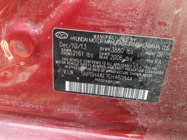 2014 HYUNDAI ELANTRA SP 5NPDH4AE7EH460844