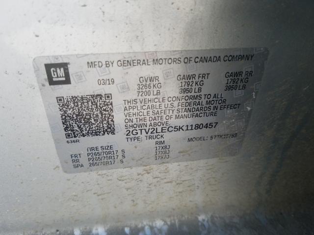 2019 GMC SIERRA LIM 2GTV2LEC5K1180457