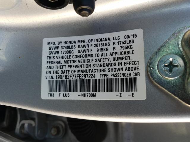 2015 HONDA CIVIC SE 19XFB2F77FE297224