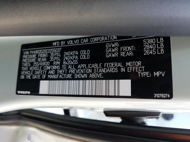2012 VOLVO XC60 T6 YV4902DZ0C2255037