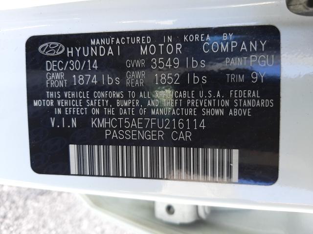 2015 HYUNDAI ACCENT GS KMHCT5AE7FU216114