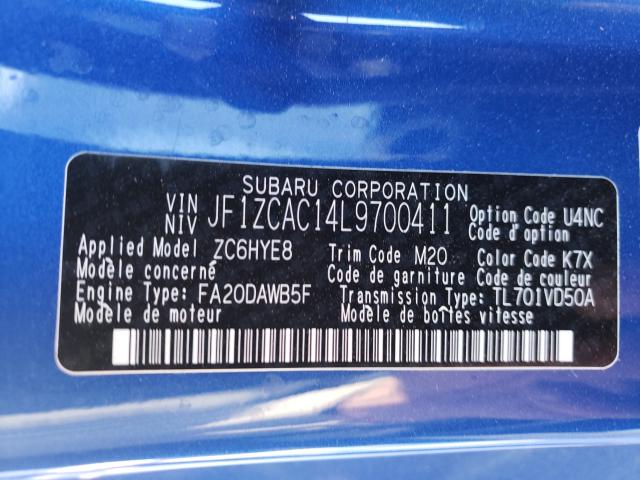 2020 SUBARU BRZ LIMITE JF1ZCAC14L9700411